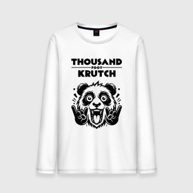 Мужской лонгслив хлопок с принтом Thousand Foot Krutch   rock panda в Санкт-Петербурге, 100% хлопок |  | Тематика изображения на принте: 