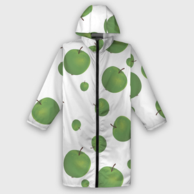 Мужской дождевик 3D с принтом Зелёные яблоки фон в Кировске,  |  | 