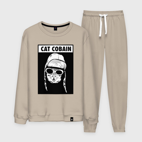 Мужской костюм хлопок Cat cobain: в городе Новоалтайск, 100% хлопок | на свитшоте круглая горловина, мягкая резинка по низу. Брюки заужены к низу, на них два вида карманов: два “обычных” по бокам и два объемных, с клапанами, расположенные ниже линии бедра. Брюки с мягкой трикотажной резинкой на поясе и по низу штанин. В поясе для дополнительного комфорта — широкие завязки |