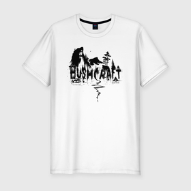 Мужская футболка хлопок Slim с принтом Бушкрафт   Выживание в дикой природе в Новосибирске, 92% хлопок, 8% лайкра | приталенный силуэт, круглый вырез ворота, длина до линии бедра, короткий рукав | Тематика изображения на принте: 