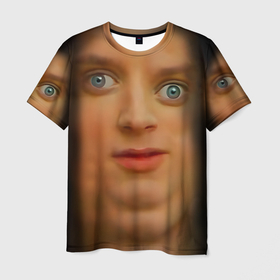 Мужская футболка 3D с принтом Мем упоротый Фродо улыбается в Тюмени, 100% полиэфир | прямой крой, круглый вырез горловины, длина до линии бедер | 