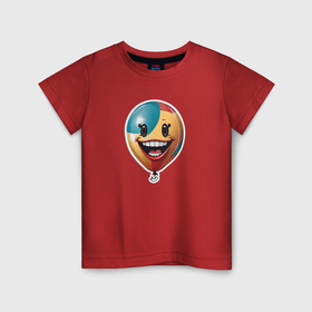 Детская футболка хлопок с принтом Забавный воздушный шарик в Кировске, 100% хлопок | круглый вырез горловины, полуприлегающий силуэт, длина до линии бедер | 