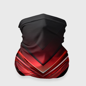 Бандана-труба 3D с принтом Красно   черная объемная абстракция  с неоном , 100% полиэстер, ткань с особыми свойствами — Activecool | плотность 150‒180 г/м2; хорошо тянется, но сохраняет форму | 