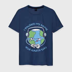 Мужская футболка хлопок с принтом Планета геймер в Рязани, 100% хлопок | прямой крой, круглый вырез горловины, длина до линии бедер, слегка спущенное плечо. | 