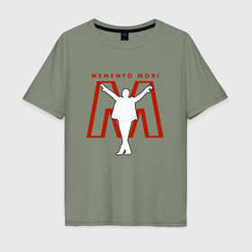 Мужская футболка хлопок Oversize с принтом Depeche Mode   Dave memento mori в Белгороде, 100% хлопок | свободный крой, круглый ворот, “спинка” длиннее передней части | Тематика изображения на принте: 