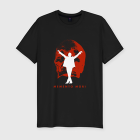 Мужская футболка хлопок Slim с принтом Depeche Mode   Skull memento mori в Белгороде, 92% хлопок, 8% лайкра | приталенный силуэт, круглый вырез ворота, длина до линии бедра, короткий рукав | Тематика изображения на принте: 