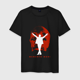Мужская футболка хлопок с принтом Depeche Mode   Skull memento mori в Петрозаводске, 100% хлопок | прямой крой, круглый вырез горловины, длина до линии бедер, слегка спущенное плечо. | 