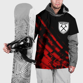 Накидка на куртку 3D с принтом West Ham sport grunge , 100% полиэстер |  | Тематика изображения на принте: 