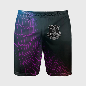 Мужские шорты спортивные с принтом Everton футбольная сетка в Белгороде,  |  | 