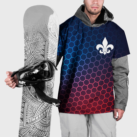 Накидка на куртку 3D с принтом Saints Row неоновые соты в Белгороде, 100% полиэстер |  | 