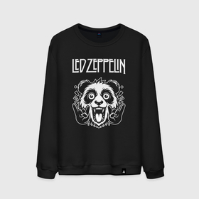 Мужской свитшот хлопок с принтом Led Zeppelin rock panda в Курске, 100% хлопок |  | 