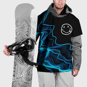Накидка на куртку 3D с принтом Nirvana sound wave , 100% полиэстер |  | Тематика изображения на принте: 