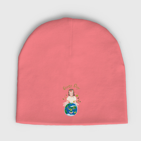 Мужская шапка демисезонная с принтом Девушка Земля Earth Day в Курске,  |  | Тематика изображения на принте: 