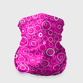 Бандана-труба 3D с принтом Бело розовый паттерн пузырьки в Кировске, 100% полиэстер, ткань с особыми свойствами — Activecool | плотность 150‒180 г/м2; хорошо тянется, но сохраняет форму | Тематика изображения на принте: 