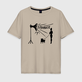 Мужская футболка хлопок Oversize с принтом Depeche Mode   Strangelove strange в Кировске, 100% хлопок | свободный крой, круглый ворот, “спинка” длиннее передней части | Тематика изображения на принте: 