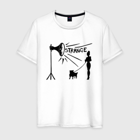 Мужская футболка хлопок с принтом Depeche Mode   Strangelove strange в Кировске, 100% хлопок | прямой крой, круглый вырез горловины, длина до линии бедер, слегка спущенное плечо. | Тематика изображения на принте: 