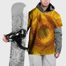 Накидка на куртку 3D с принтом Большой подсолнечник в Санкт-Петербурге, 100% полиэстер |  | 