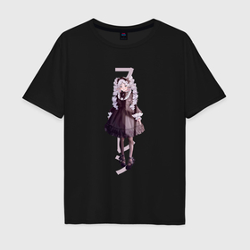 Мужская футболка хлопок Oversize с принтом Горничная Фрирен, провожающая в последний путь в Петрозаводске, 100% хлопок | свободный крой, круглый ворот, “спинка” длиннее передней части | 