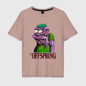 Мужская футболка хлопок Oversize с принтом The Offspring bite me , 100% хлопок | свободный крой, круглый ворот, “спинка” длиннее передней части | 