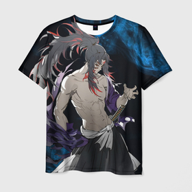 Мужская футболка 3D с принтом Ёриичи Цугикуни Охотник за демонами , 100% полиэфир | прямой крой, круглый вырез горловины, длина до линии бедер | 