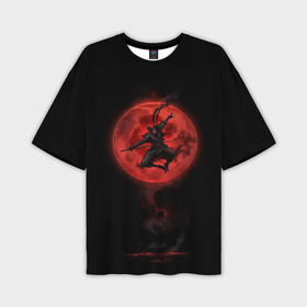 Мужская футболка oversize 3D с принтом Ниндзя кровавой луны ,  |  | 
