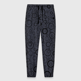 Мужские брюки 3D с принтом Серо фиолетовый паттерн пузырьки в Тюмени, 100% полиэстер | манжеты по низу, эластичный пояс регулируется шнурком, по бокам два кармана без застежек, внутренняя часть кармана из мелкой сетки | 