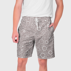 Мужские шорты 3D с принтом Светлый пыльно розовый паттерн пузырьки в Тюмени,  полиэстер 100% | прямой крой, два кармана без застежек по бокам. Мягкая трикотажная резинка на поясе, внутри которой широкие завязки. Длина чуть выше колен | 