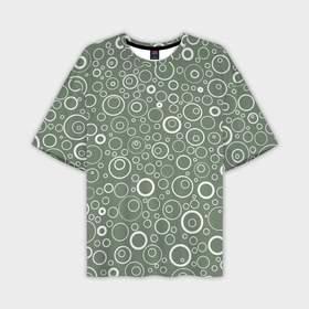 Мужская футболка oversize 3D с принтом Серо зелёный паттерн пузырьки в Тюмени,  |  | 