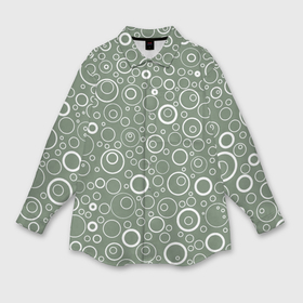 Мужская рубашка oversize 3D с принтом Серо зелёный паттерн пузырьки в Тюмени,  |  | Тематика изображения на принте: 