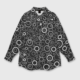 Мужская рубашка oversize 3D с принтом Чёрный паттерн пузырьки в Тюмени,  |  | 
