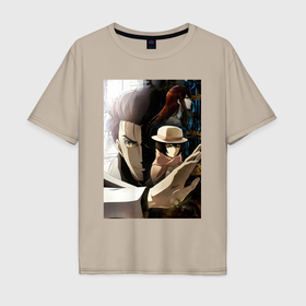 Мужская футболка хлопок Oversize с принтом Врата Штейна Ринтаро Окабэ Курису Макисэ Маюри , 100% хлопок | свободный крой, круглый ворот, “спинка” длиннее передней части | Тематика изображения на принте: 