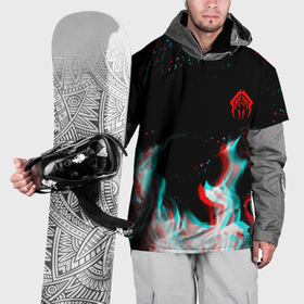 Накидка на куртку 3D с принтом Warframe огонь глитч в Петрозаводске, 100% полиэстер |  | Тематика изображения на принте: 
