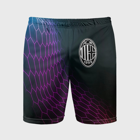 Мужские шорты спортивные с принтом AC Milan футбольная сетка в Кировске,  |  | 