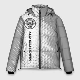 Мужская зимняя куртка 3D с принтом Manchester City sport на светлом фоне по вертикали в Тюмени, верх — 100% полиэстер; подкладка — 100% полиэстер; утеплитель — 100% полиэстер | длина ниже бедра, свободный силуэт Оверсайз. Есть воротник-стойка, отстегивающийся капюшон и ветрозащитная планка. 

Боковые карманы с листочкой на кнопках и внутренний карман на молнии. | 