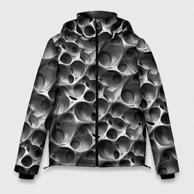 Мужская зимняя куртка 3D с принтом Металл   текстура в Новосибирске, верх — 100% полиэстер; подкладка — 100% полиэстер; утеплитель — 100% полиэстер | длина ниже бедра, свободный силуэт Оверсайз. Есть воротник-стойка, отстегивающийся капюшон и ветрозащитная планка. 

Боковые карманы с листочкой на кнопках и внутренний карман на молнии. | Тематика изображения на принте: 