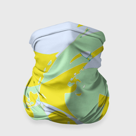 Бандана-труба 3D с принтом Салатово жёлтые пятна в Тюмени, 100% полиэстер, ткань с особыми свойствами — Activecool | плотность 150‒180 г/м2; хорошо тянется, но сохраняет форму | 