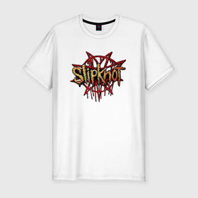 Мужская футболка хлопок Slim с принтом Slipknot original в Тюмени, 92% хлопок, 8% лайкра | приталенный силуэт, круглый вырез ворота, длина до линии бедра, короткий рукав | 