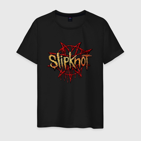 Мужская футболка хлопок с принтом Slipknot original в Екатеринбурге, 100% хлопок | прямой крой, круглый вырез горловины, длина до линии бедер, слегка спущенное плечо. | 