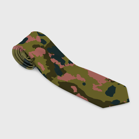 Галстук 3D с принтом Камуфляжный паттерн зеленый с розовыми пятнами в Кировске, 100% полиэстер | Длина 148 см; Плотность 150-180 г/м2 | Тематика изображения на принте: 