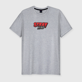 Мужская футболка хлопок Slim с принтом Stray Kids funs в Екатеринбурге, 92% хлопок, 8% лайкра | приталенный силуэт, круглый вырез ворота, длина до линии бедра, короткий рукав | 