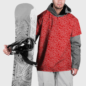 Накидка на куртку 3D с принтом Красный паттерн ромбы в Кировске, 100% полиэстер |  | Тематика изображения на принте: 