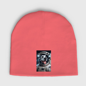 Мужская шапка демисезонная с принтом Космонавт далматинец в скафандре   нейросеть в Петрозаводске,  |  | Тематика изображения на принте: 