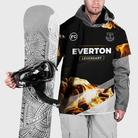 Накидка на куртку 3D с принтом Everton legendary sport fire , 100% полиэстер |  | 