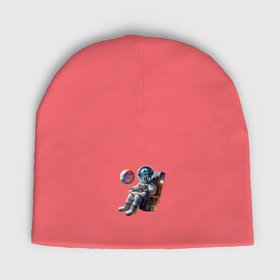 Мужская шапка демисезонная с принтом Dalmatian cosmonaut in a leather armchair в Тюмени,  |  | Тематика изображения на принте: 