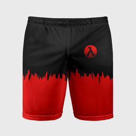 Мужские шорты спортивные с принтом Half life logo pattern steel ,  |  | 
