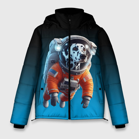 Мужская зимняя куртка 3D с принтом Далматинец космонавт в открытом космосе в Санкт-Петербурге, верх — 100% полиэстер; подкладка — 100% полиэстер; утеплитель — 100% полиэстер | длина ниже бедра, свободный силуэт Оверсайз. Есть воротник-стойка, отстегивающийся капюшон и ветрозащитная планка. 

Боковые карманы с листочкой на кнопках и внутренний карман на молнии. | 