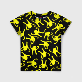 Детская футболка 3D с принтом Ъуъ съука pattern mem в Тюмени, 100% гипоаллергенный полиэфир | прямой крой, круглый вырез горловины, длина до линии бедер, чуть спущенное плечо, ткань немного тянется | 