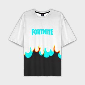 Мужская футболка oversize 3D с принтом Fortnite epic game fire ,  |  | 