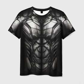Мужская футболка 3D с принтом Мускул в Новосибирске, 100% полиэфир | прямой крой, круглый вырез горловины, длина до линии бедер | 