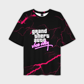 Мужская футболка oversize 3D с принтом GTA storm vice city ,  |  | Тематика изображения на принте: 